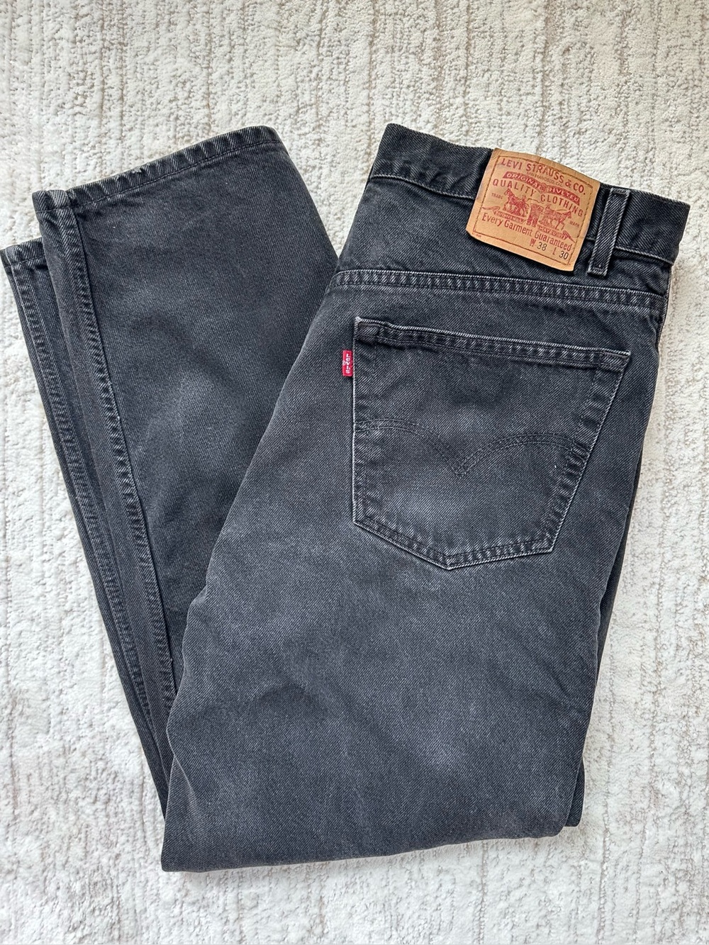 Vintage Levis Relaxed Straight Leg Jeans Mens 38x30* Black Made In Mexico